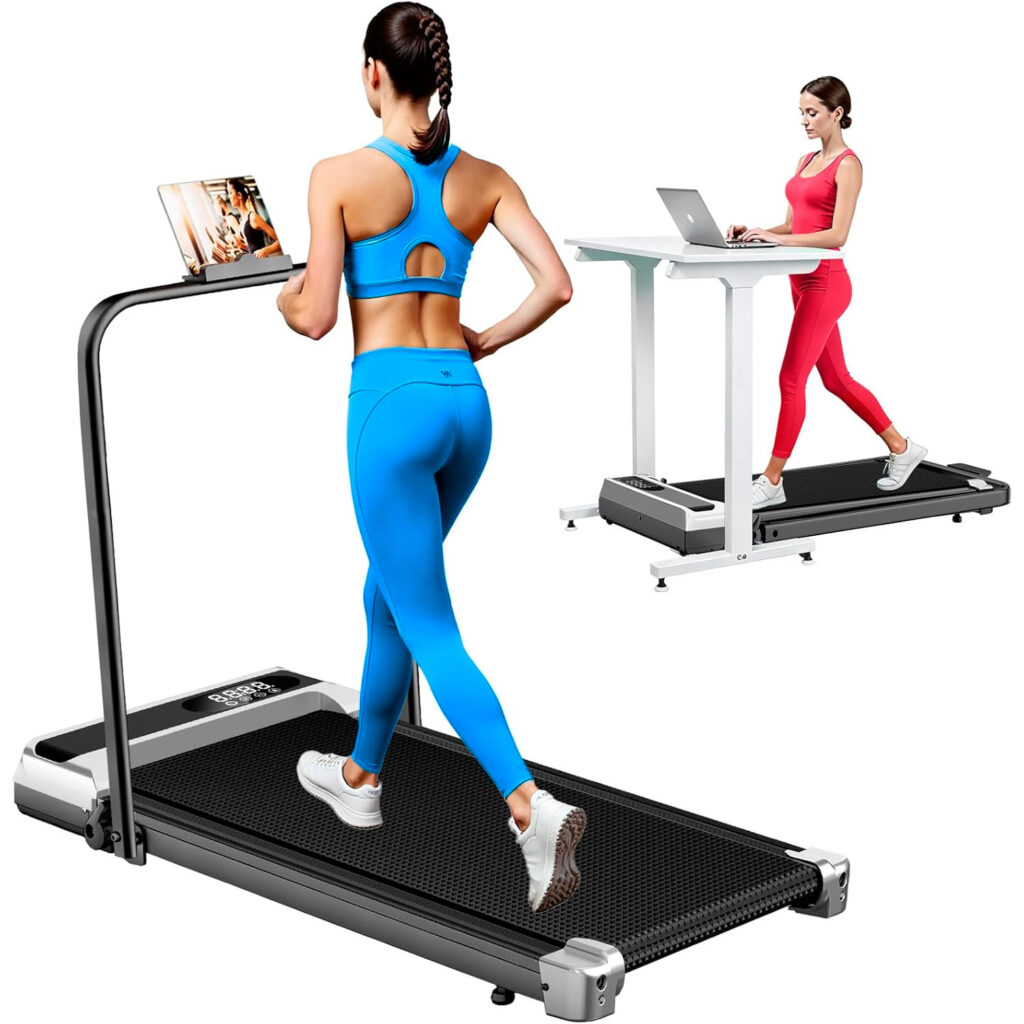ShineMao Walking Pad Treadmill with Handle Bar